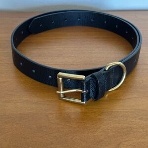 Black Belt with Gold Buckle (M/L)